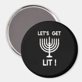 Happy Hanukkah Tis The Season Get Magnet (Vorderseite/Rückseite)