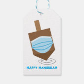 Happy Hanukkah - Top mit Gesichtsmaske Geschenkanhänger (Rückseite)