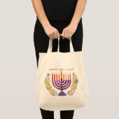 Happy Hanukkah Tote Bag Tragetasche (Vorderseite (Produkt))