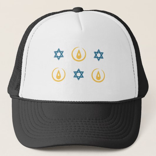 Happy Hanukkah Truckerkappe (Vorderseite)