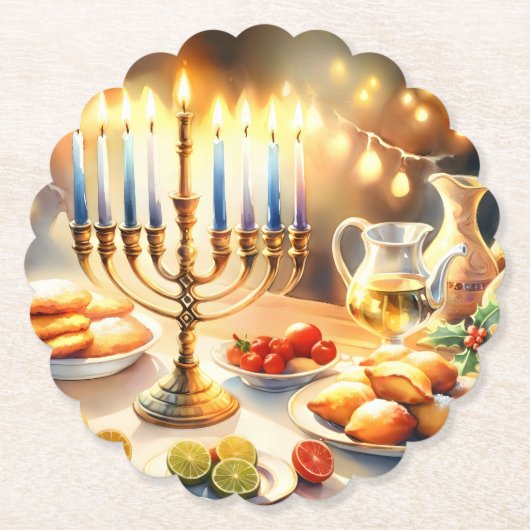 Happy Hanukkah Untersetzer (Vorderseite)