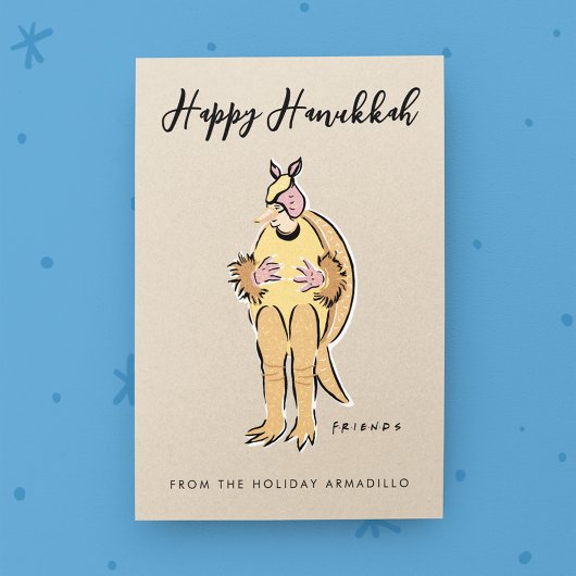 Happy Hanukkah vom Holiday Armadillo Feiertagspostkarte