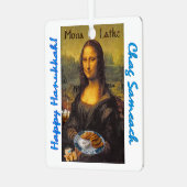 Happy Hanukkah von Mona Latke Ornament Aus Metall (Vorderseite links)