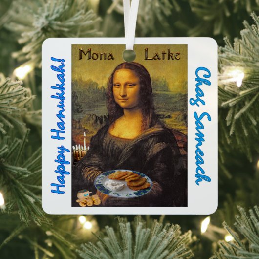Happy Hanukkah von Mona Latke Ornament Aus Metall (InSitu)