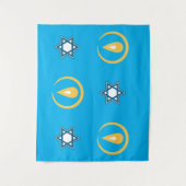 Happy Hanukkah Wandteppich (Vorderseite)