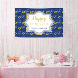 Happy Hanukkah Watercolor Stars von David Banner