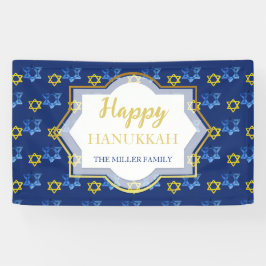 Happy Hanukkah Watercolor Stars von David Banner