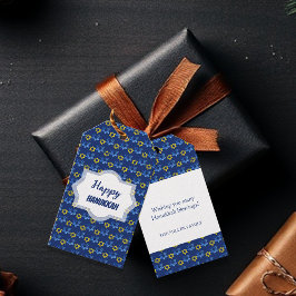 Happy Hanukkah Watercolor Stars von David Geschenkanhänger