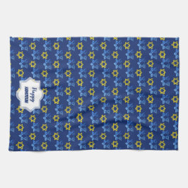 Happy Hanukkah Watercolor Stars von David Geschirrtuch