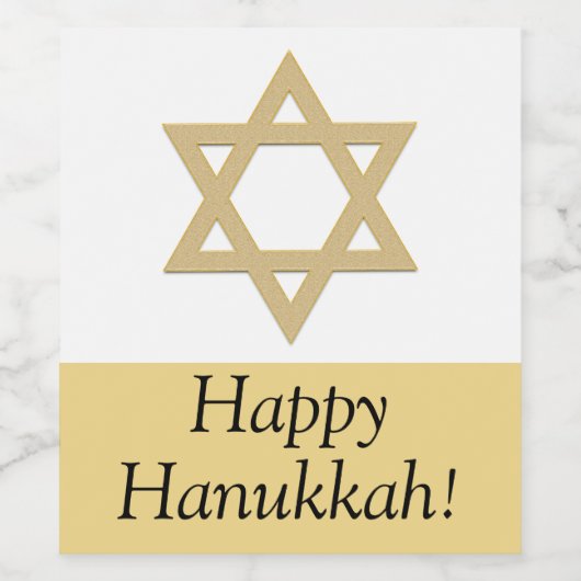 Happy Hanukkah Weinkleber Weinetikett (Einzelnes Label)