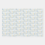 Happy Hanukkah Wrapping Paper 3 Pack Geschenkpapier Set (Vorderseite 2)