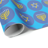 Happy Hanukkah Wrapping Paper Geschenkpapier (Rolleneckpunkt)