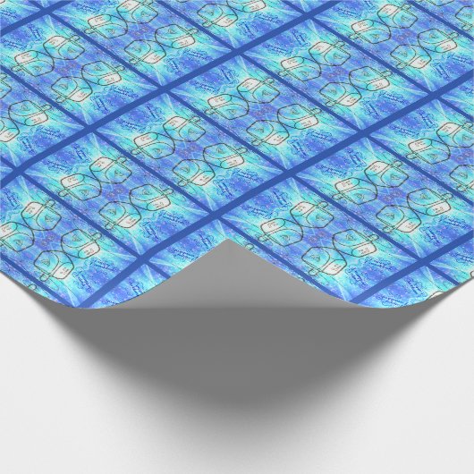 Happy Hanukkah Wrapping Paper Geschenkpapier (Ecke)