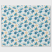 Happy Hanukkah Wrapping Paper Geschenkpapier (Flach)