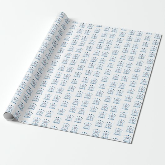 Happy Hanukkah Wrapping Paper Geschenkpapier (Ungerollt)