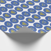Happy Hanukkah Wrapping Paper Geschenkpapier (Ecke)