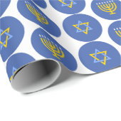 Happy Hanukkah Wrapping Paper Geschenkpapier (Rolleneckpunkt)