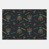 Happy Hanukkah Wrapping Paper Geschenkpapier Set (Vorderseite 2)