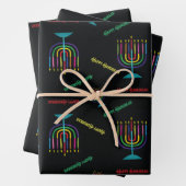 Happy Hanukkah Wrapping Paper Geschenkpapier Set (Beispiel)