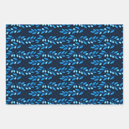 Happy Hanukkah Wrapping Paper Set 3 Geschenkpapier Set (Vorderseite 2)