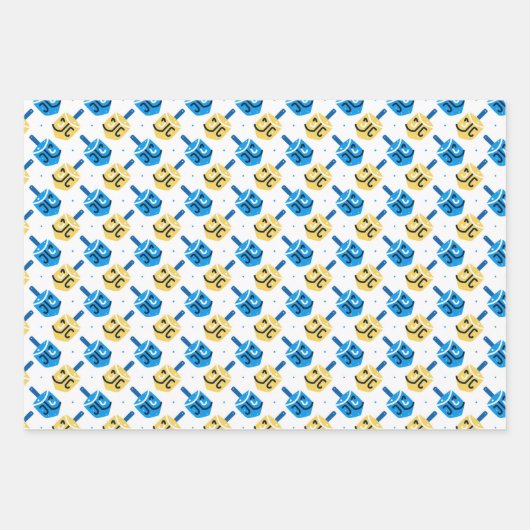 Happy Hanukkah Wrapping Paper Set 3 Geschenkpapier Set (Vorderseite 3)