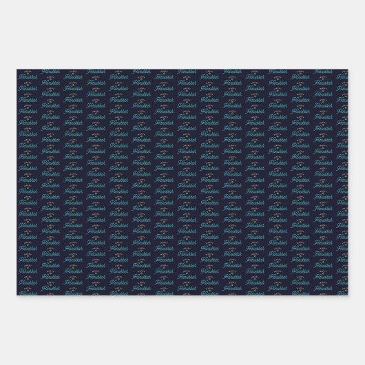 Happy Hanukkah Wrapping Paper Sheets Geschenkpapier Set (Vorderseite 3)