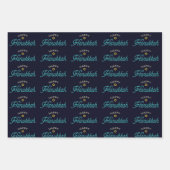 Happy Hanukkah Wrapping Paper Sheets Geschenkpapier Set (Vorderseite)