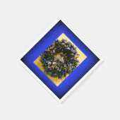 Happy Hanukkah Wreath Juwish Holiday Serviette (Ecke)