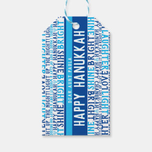 Happy Hanukkah wünscht LIEBE Licht Lachen Funky Geschenkanhänger