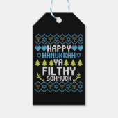 Happy Hanukkah Ya Filthy Schmuck Jewish Sweater Geschenkanhänger (Vorderseite)