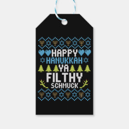 Happy Hanukkah Ya Filthy Schmuck Jewish Sweater Geschenkanhänger