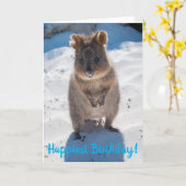 Happy Happiest Birthday Quokka Card Karte (Gelbe Blume)