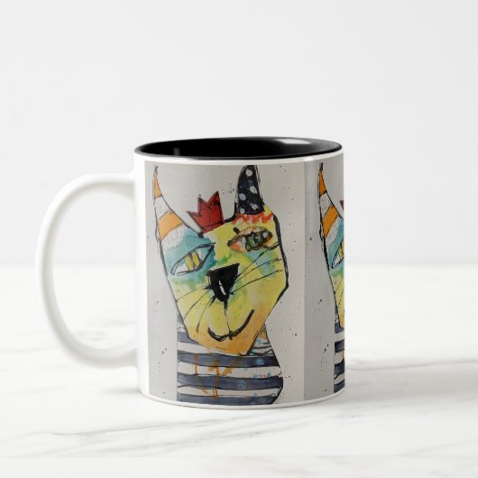 Happy Happy 11oz Mug Zweifarbige Tasse (Links)