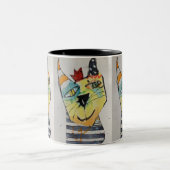 Happy Happy 11oz Mug Zweifarbige Tasse (Mittel)