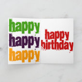 Happy Happy Birthday Card Karte (Innenseite)