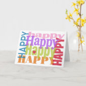 Happy Happy Heart Anniversary Card Karte (Gelbe Blume)