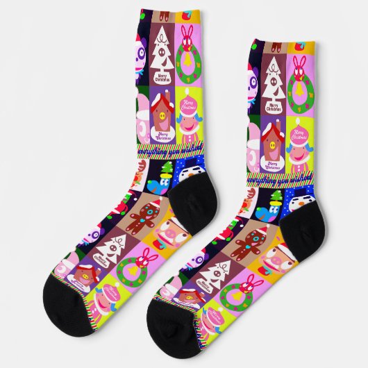 Happy happy holidays!! socken (Linkes Detail)