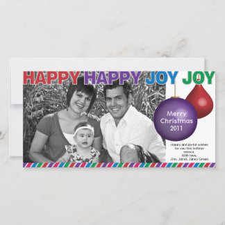 Happy Happy Joy Joy Christmas Card Feiertagskarte