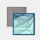 Happy Harmony Gandhi Zitat Magnet (Vorderseite/Rückseite)