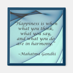 Happy Harmony Gandhi Zitat Magnet