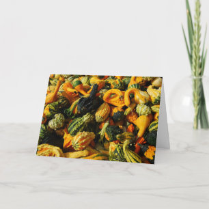 Happy Harvest Gourds Grußkarte Karte