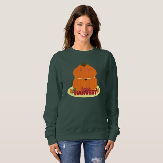 Happy Harvest Pumpkin Cat Sweatshirt (Vorne ganz)