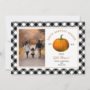 Happy Harvest Pumpkin Kariert Foto Erntedank