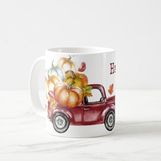 Happy Harvest Wasserfarbenkaffee Tasse (Vorderseite Links)