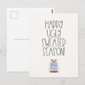 Happy hässliche Pullover-Saison Postkarte (Vorne/Hinten)