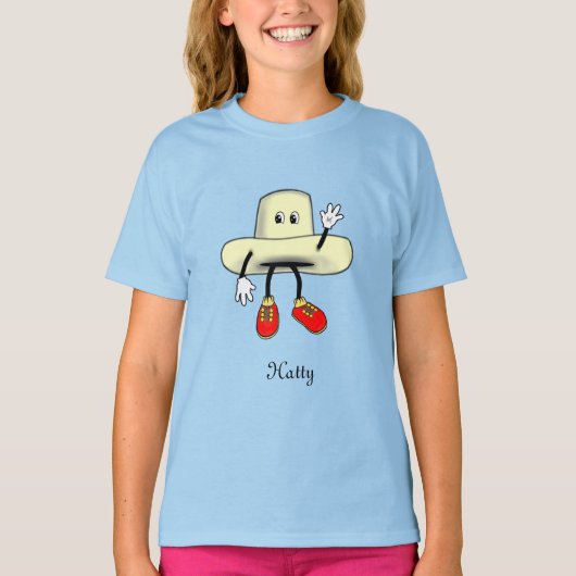Happy Hat Cartoon T-Shirt (Vorderseite)