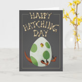 Happy Hatching Day - Dinosaur Geburtstagskarte Karte (Gelbe Blume)