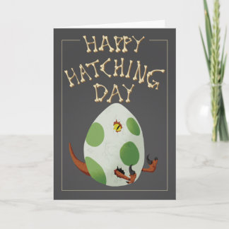Happy Hatching Day - Dinosaur Geburtstagskarte Karte