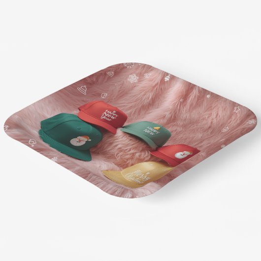 Happy Hats Pappteller (Gewinkelt)