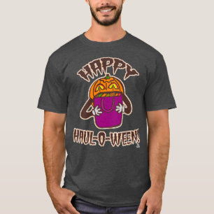 Happy Haul-o-ween Funny Halloween Shopping Cartoon T-Shirt